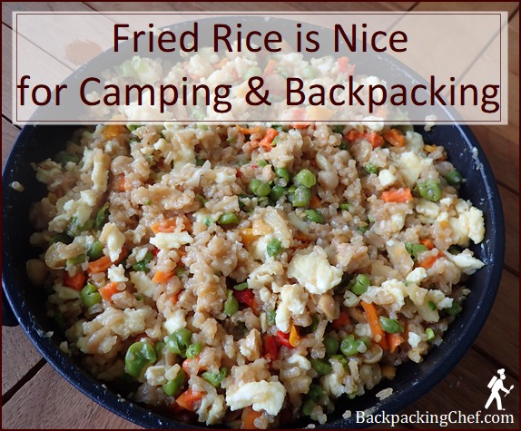 Backpacking fried rice with scrambled eggs.