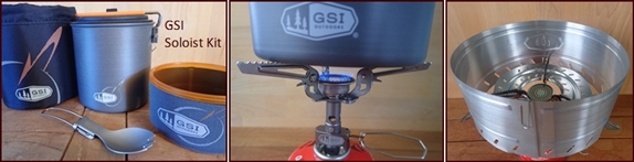 GSI Cook pot, stove & windscreen.