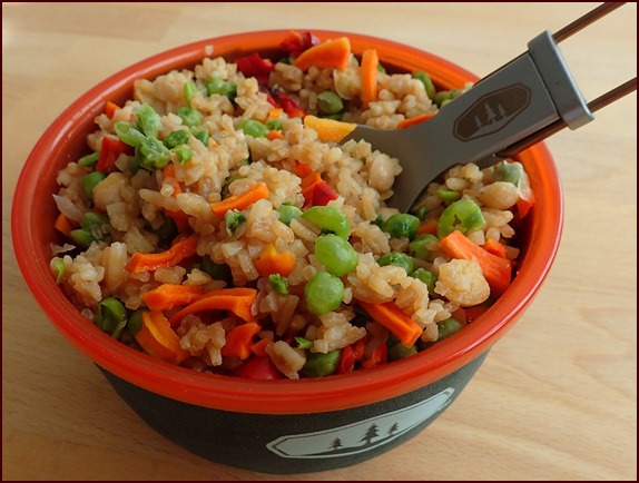 Fried rice cooked in GSI Dualist Bowl.