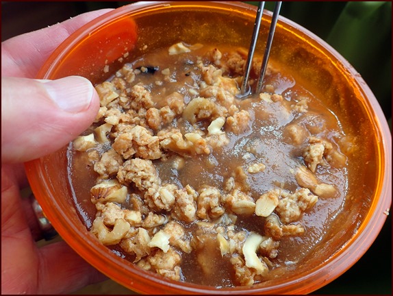 Blueberry Crunch Pear Pudding served in GSI bowl.