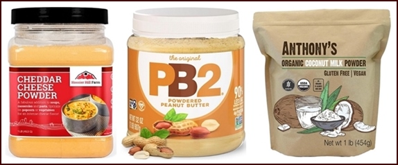 Cheddar Cheese Powder, Peanut Butter Powder & Coconut Milk Powder