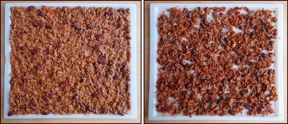 Dehydrating chili in Cosori dehydrator.