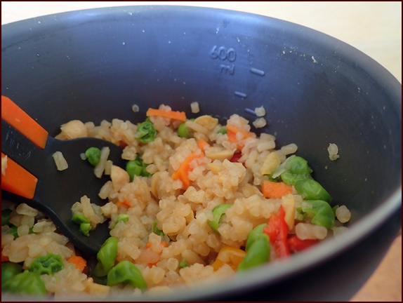 Fried rice cooked in the GSI Minimalist Pot.