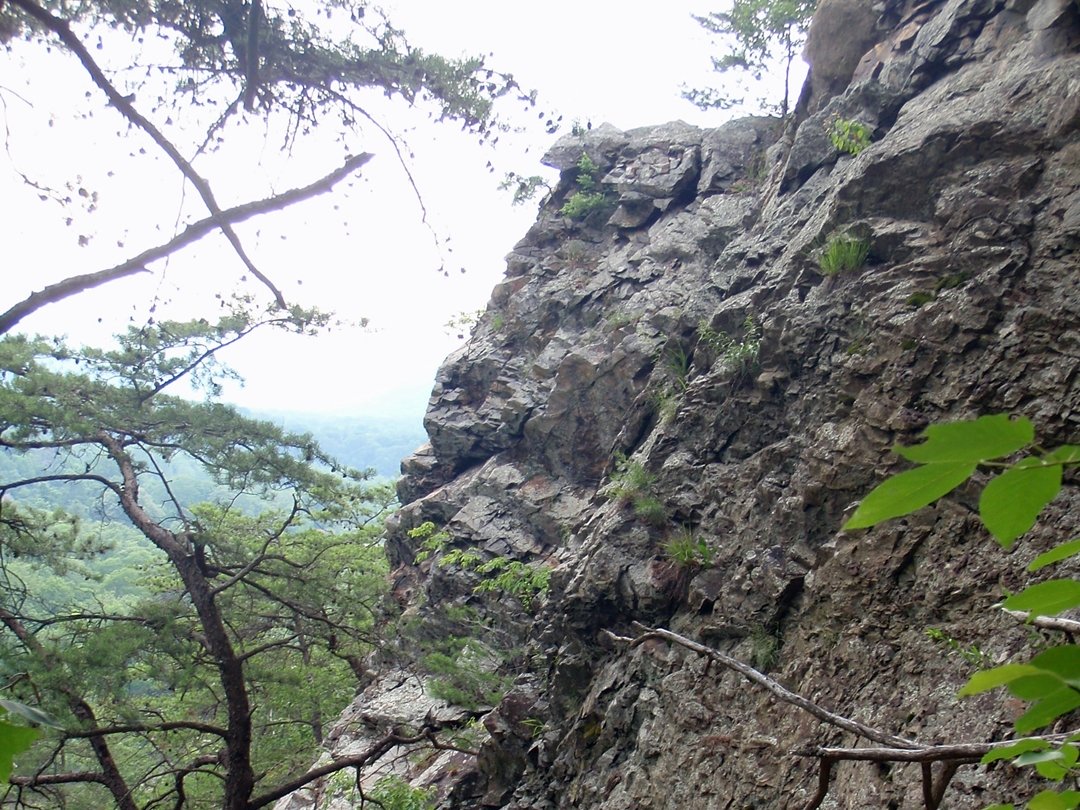 Lovers Leap Rock on the Appalachian Trail above Hot Springs, NC