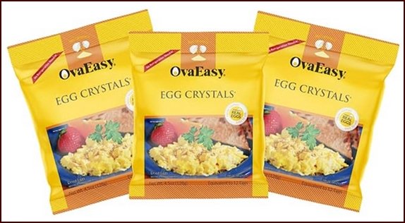 Each package of OvaEasy Egg Crystals contains the equivalent of 12 eggs.