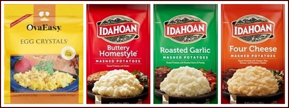 OvaEasy Egg Crystals and Idahoan Instant Mashed Potatoes