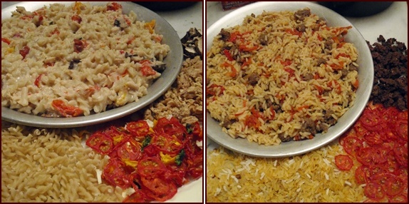 Spanish Rice & Tuna Mac with tomatoes.