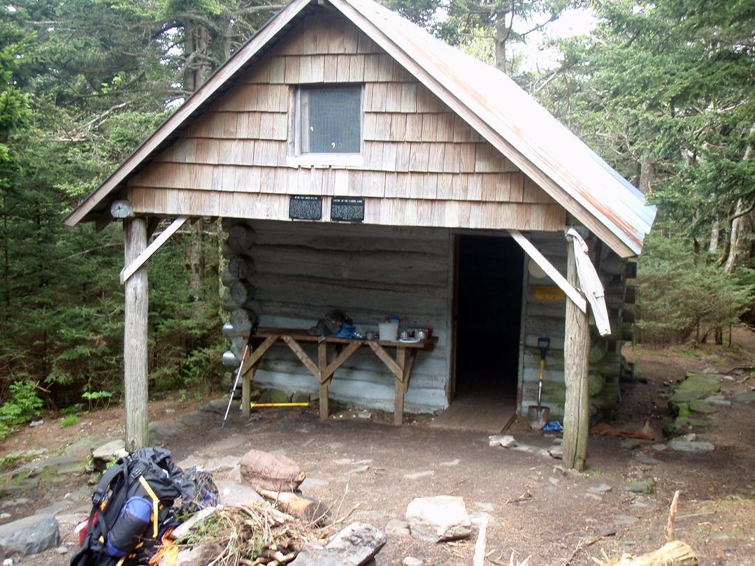 Roan High Knob Shelter, the highest shelter on the Appalachian Trail